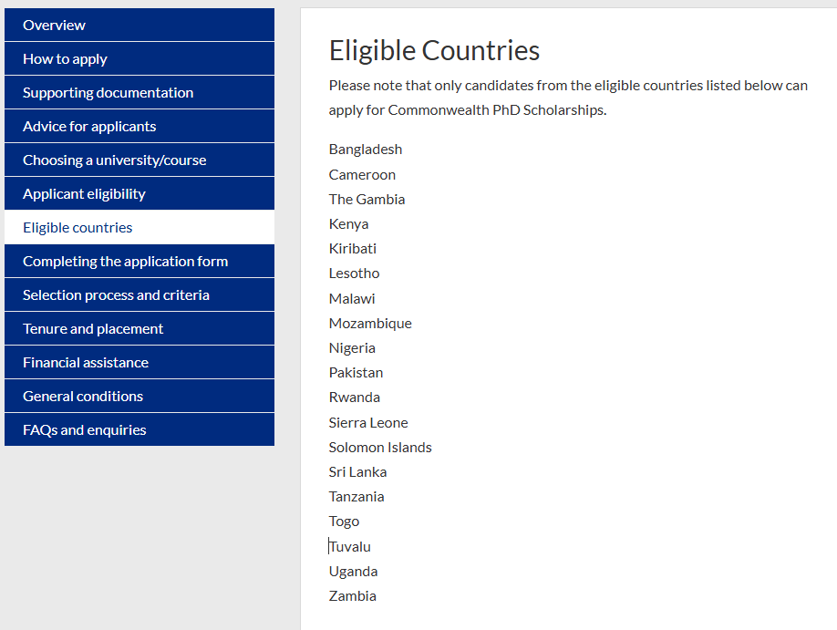 Commonwealth Scholarship for Nigerians – Eligibility & Application Process