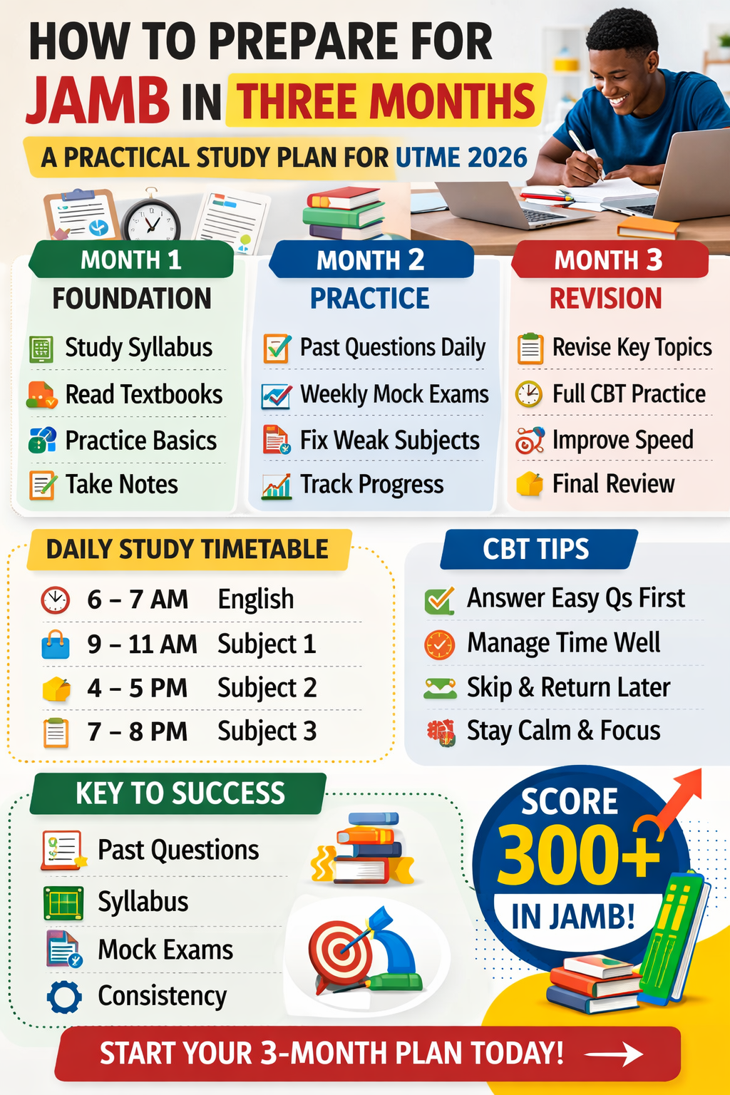 How to Prepare for JAMB in Three Months: A Practical Study Plan for UTME 2026