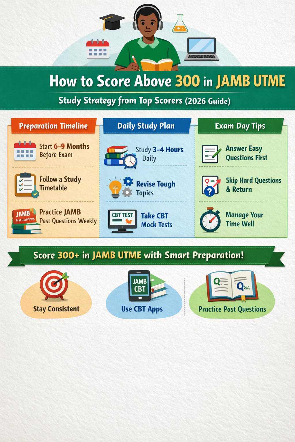 How to Score Above 300 in JAMB UTME: Study Strategy from Top Scorers (2026 Guide)