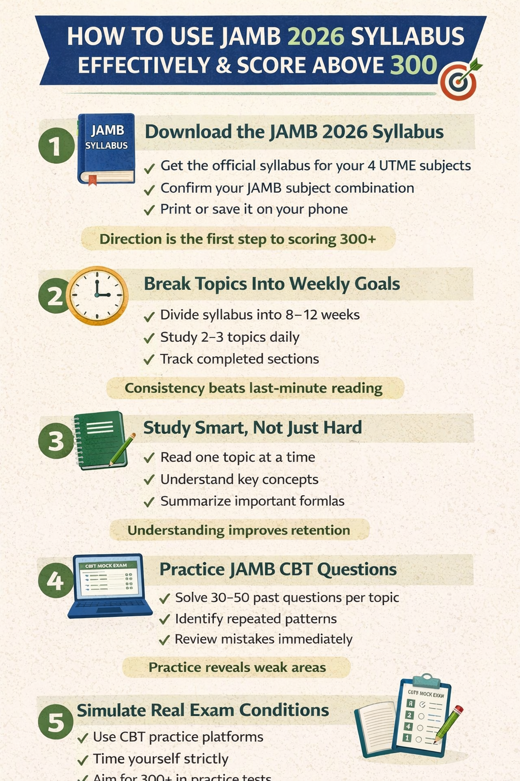How to Use JAMB 2026 Syllabus Effectively & Score Above 300