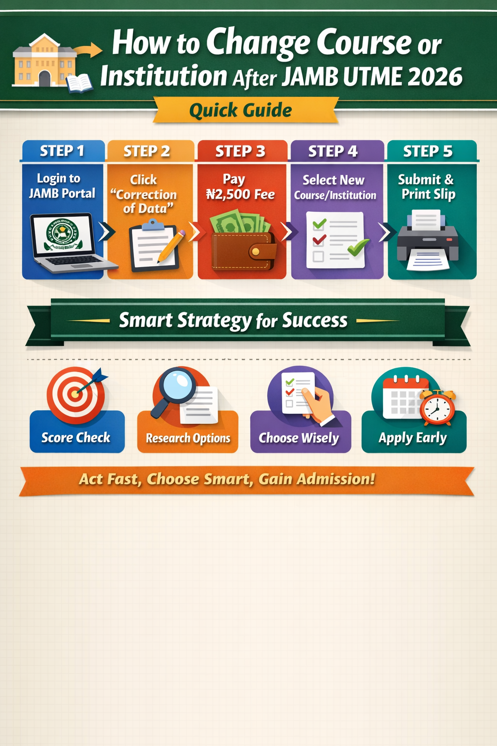 How to Change Course or Institution After JAMB UTME 2026 (Complete Guide)