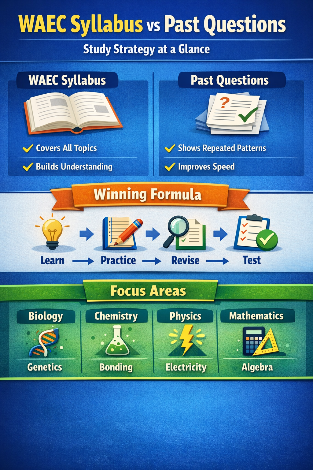 WAEC 2026 Syllabus vs Past Questions: What to Focus On to Score High