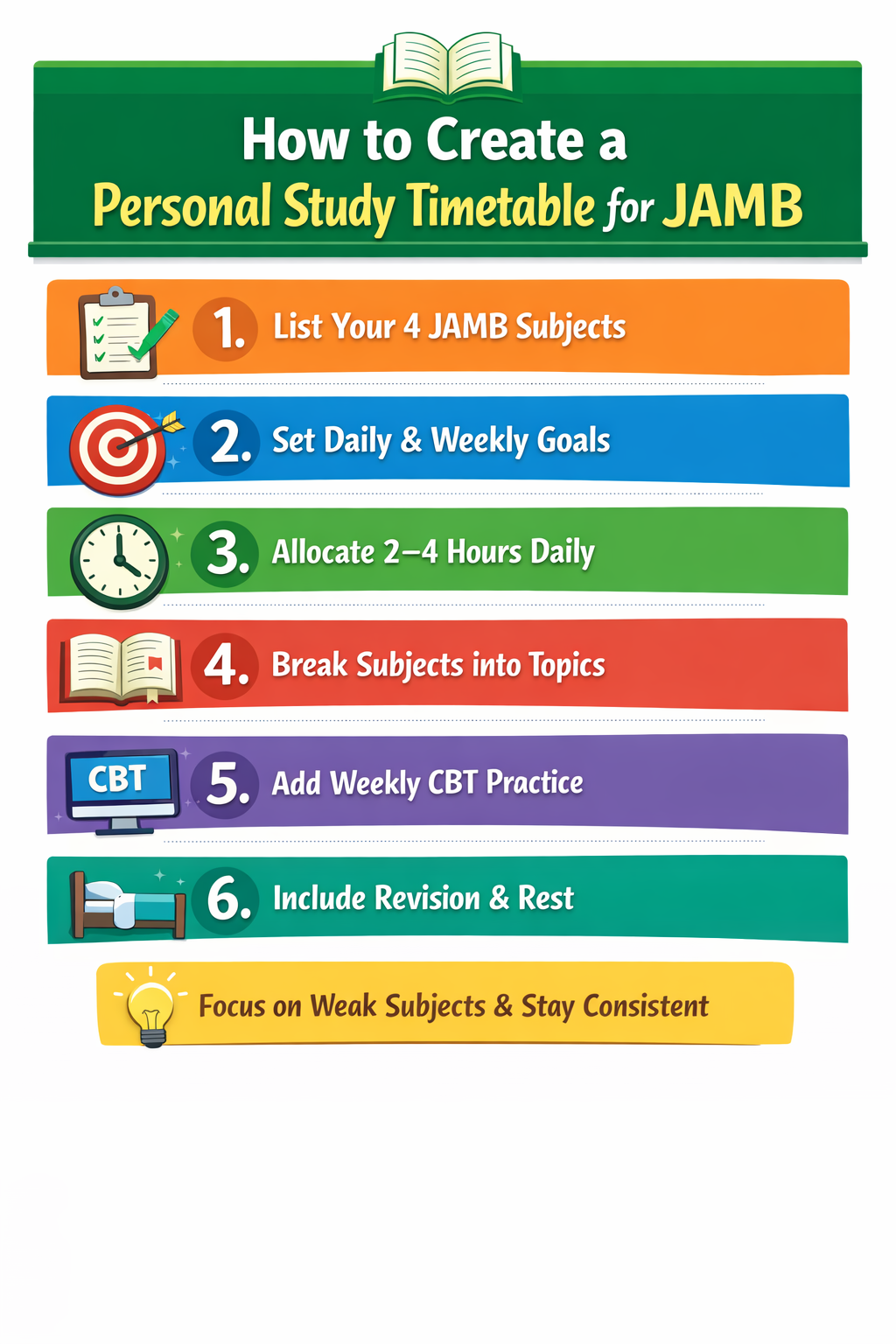 How to Create a Personal Study Timetable for JAMB 2026