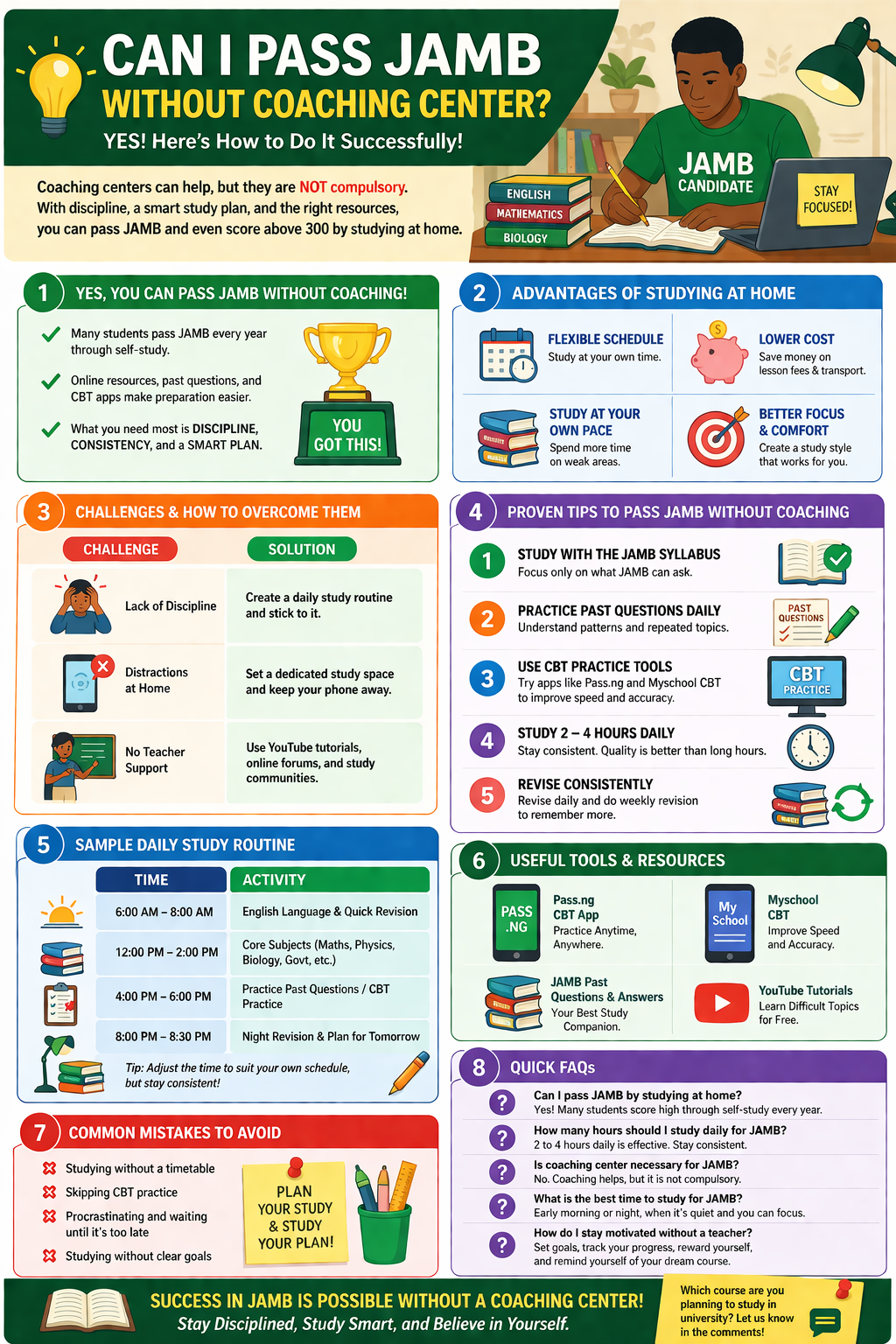 Can I Pass JAMB Without Coaching Center 2026?