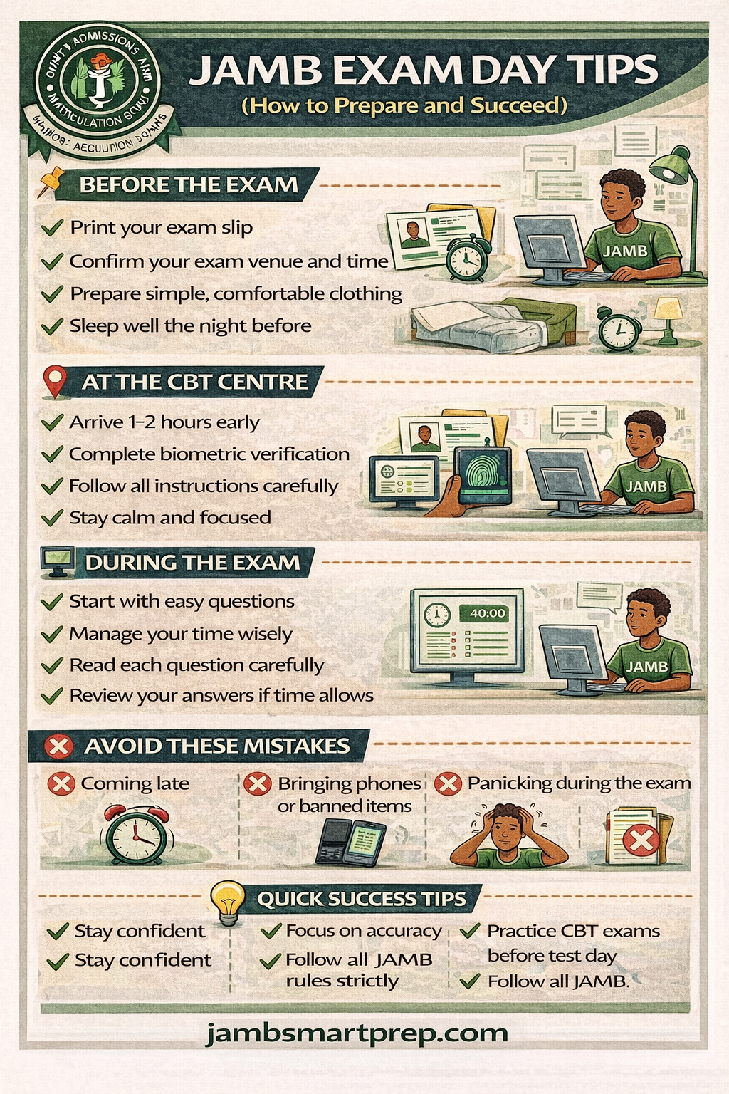 JAMB Exam Day Tips 2026: How to Prepare for JAMB Exam Day Properly