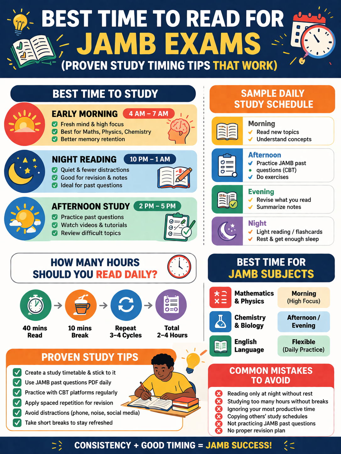 Best Time to Read for JAMB Exams 2026 (Proven Study Timing Tips That Work)