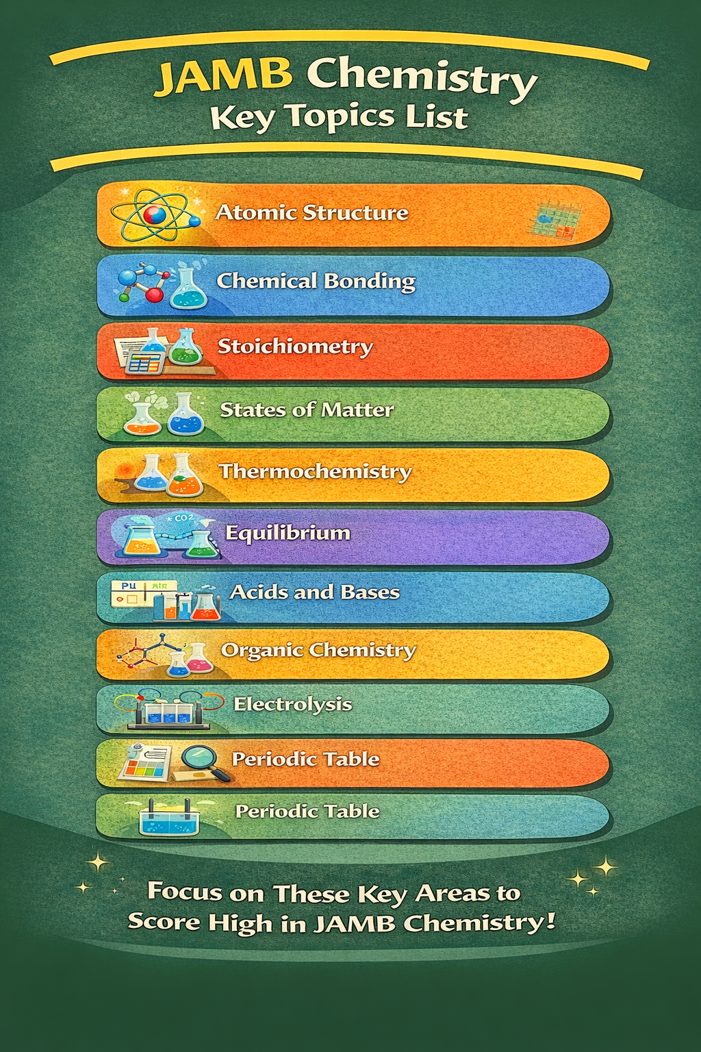 JAMB Chemistry Key Topics 2026 (Areas You Must Focus on to Score High)