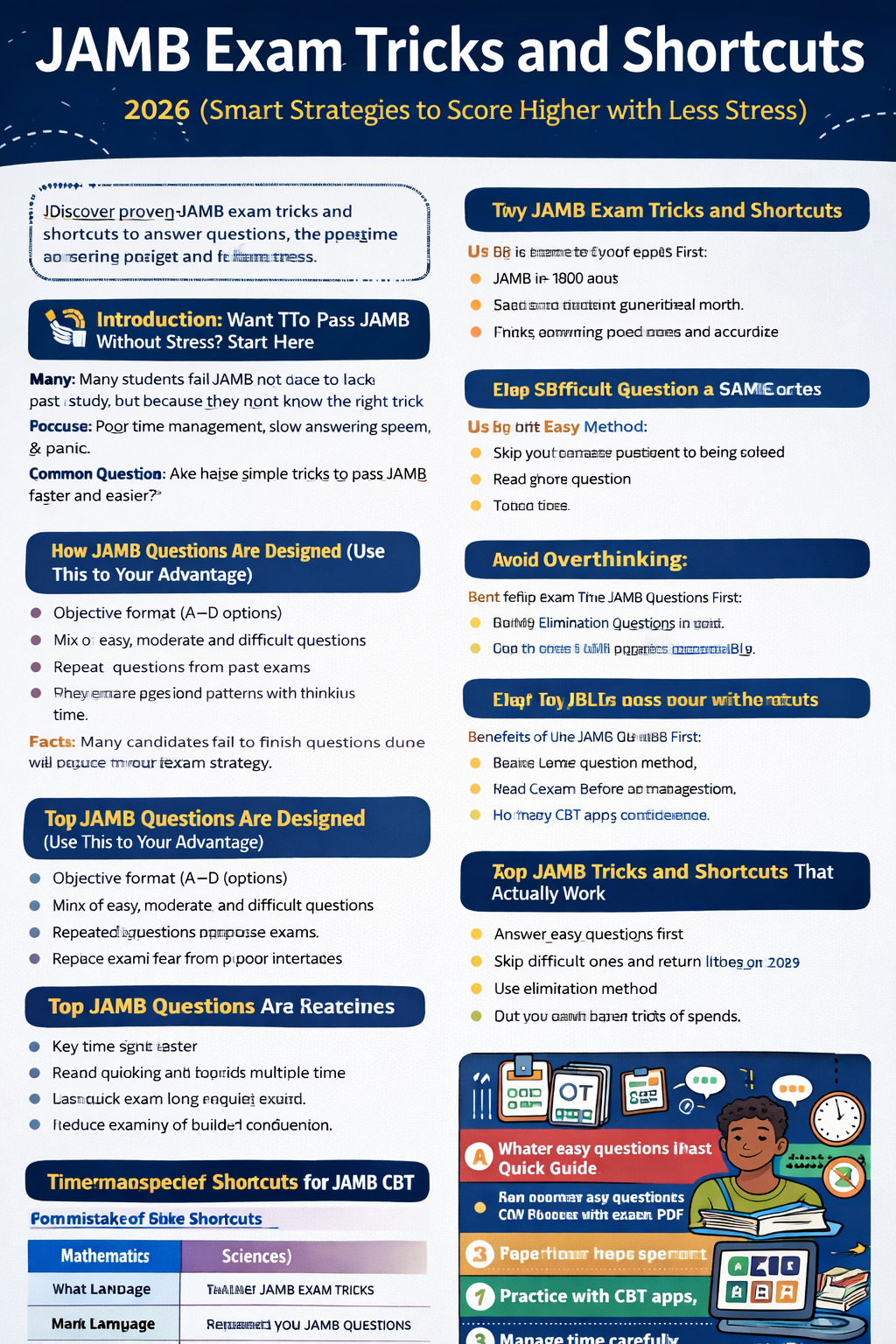 JAMB Exam Tricks and Shortcuts 2026 (Smart Strategies to Score Higher with Less Stress)