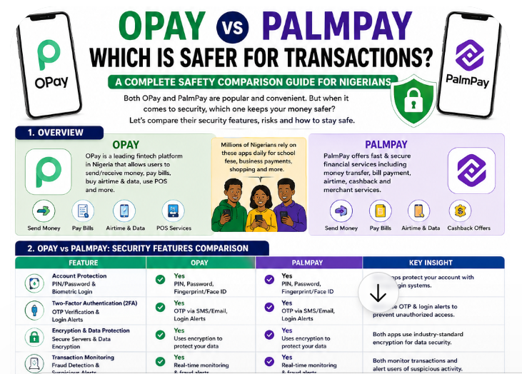 Opay vs PalmPay – Which Is Safer for Transactions?