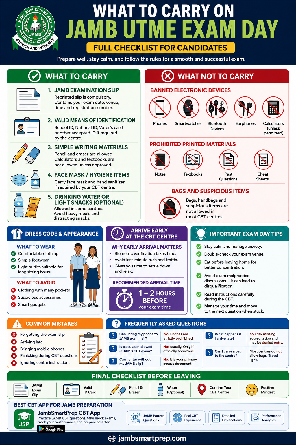What to Carry on JAMB UTME Exam Day: Full Checklist for Candidates