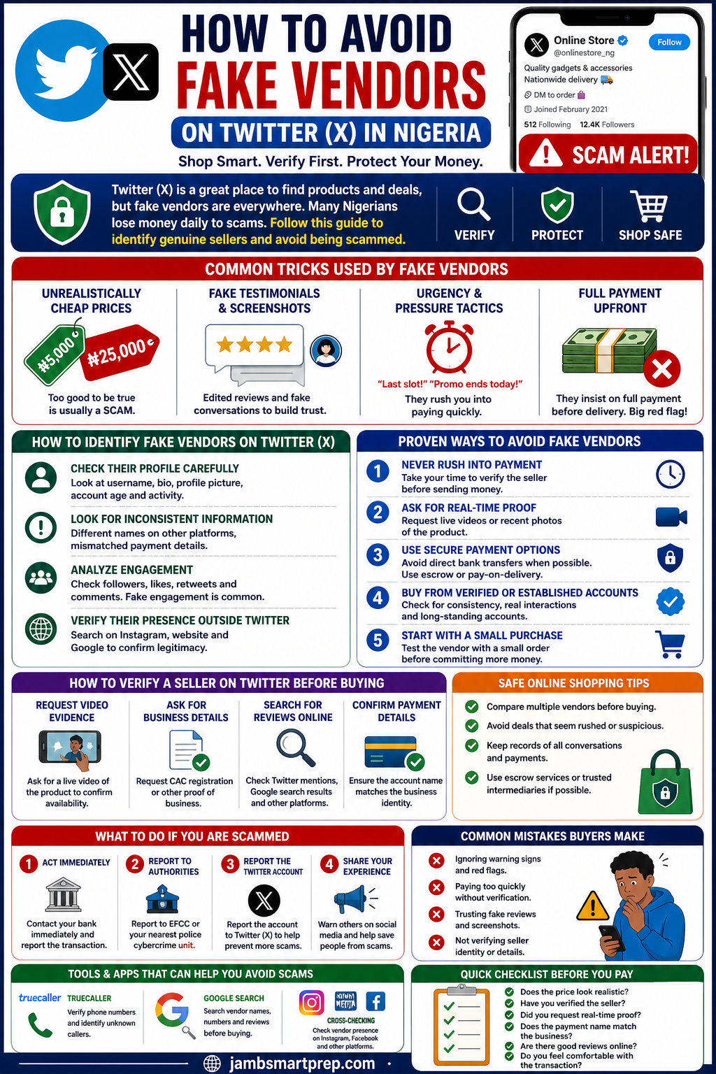 How to Avoid Fake Vendors on Twitter (X) in Nigeria (Complete Safety Guide)