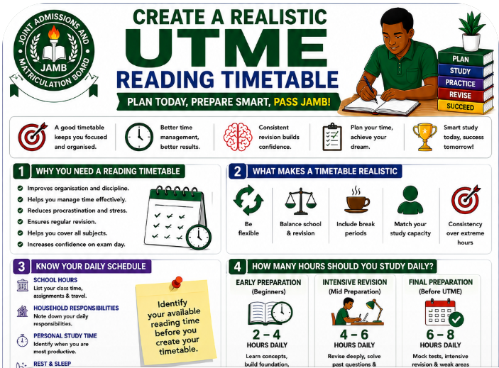 Create a Realistic UTME Reading Timetable