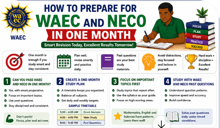 How to Prepare for WAEC and NECO in One Month
