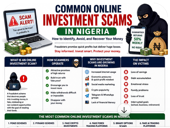 Common Online Investment Scams in Nigeria 2026: How to Identify, Avoid, and Recover Your Money