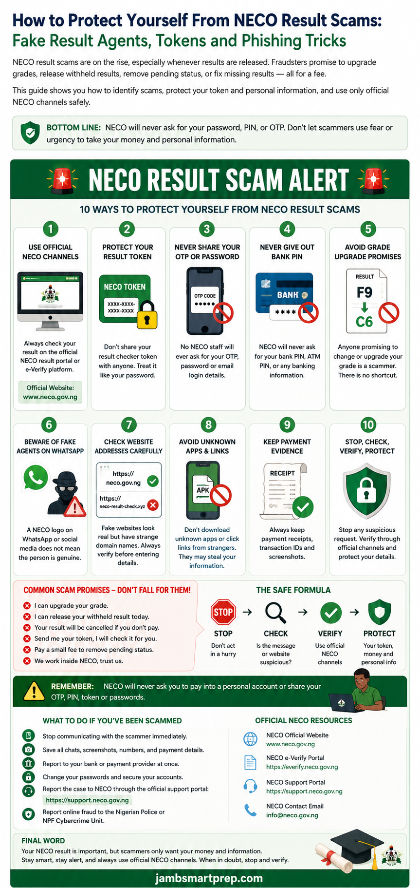 How to Protect Yourself From NECO Result Scams: Fake Result Agents, Tokens and Phishing Tricks