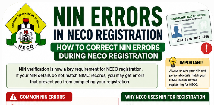 Understanding NIN Errors During NECO Registration