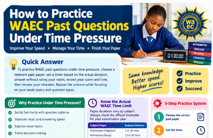 How to Practice WAEC Past Questions Under Time Pressure