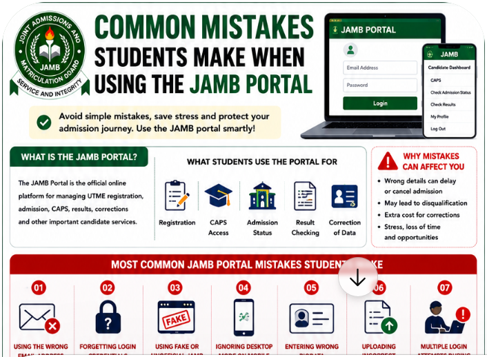 Common Mistakes Students Make When Using the JAMB Portal