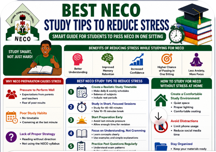 Best NECO Study Tips to Reduce Stress (Smart Guide for Students)
