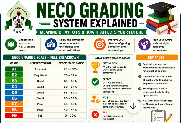 NECO Grading System Explained for Nigerian Students