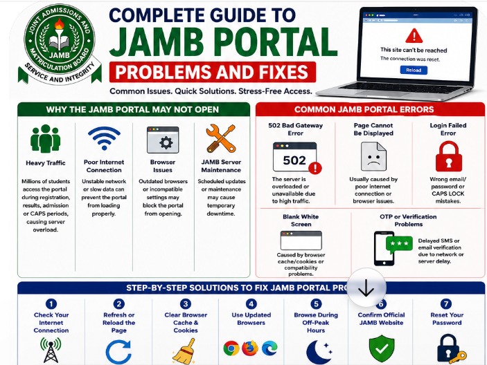 Complete Guide to JAMB Portal Problems and Fixes