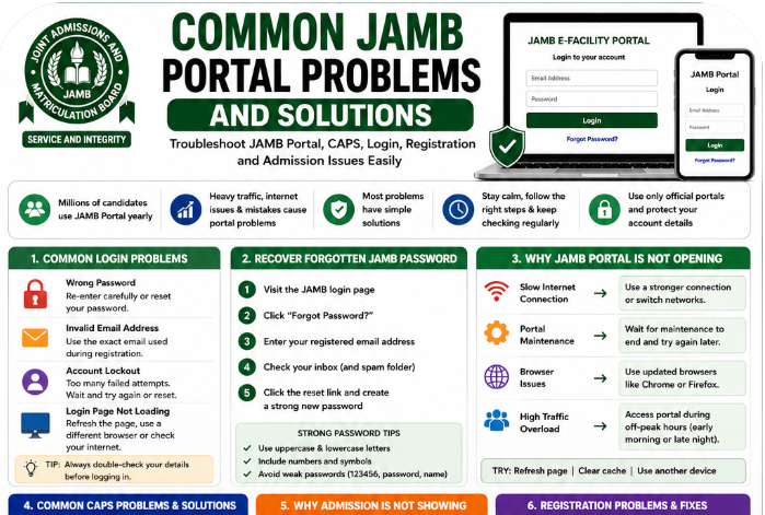 Common JAMB Portal Problems and Solutions | Complete Guide to JAMB Portal Problems and Fixes