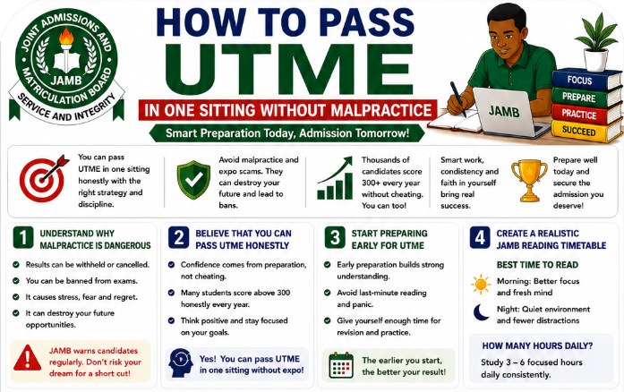 How to Pass UTME in One Sitting Without Malpractice