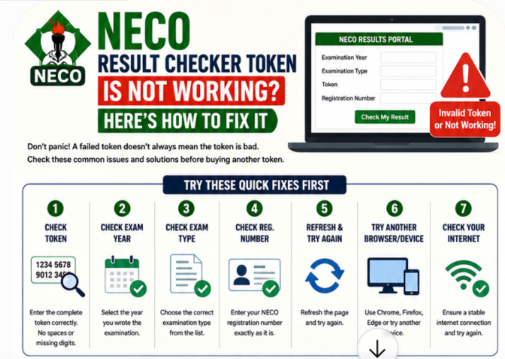 NECO RESULT CHECKER TOKEN NOT WORKING?