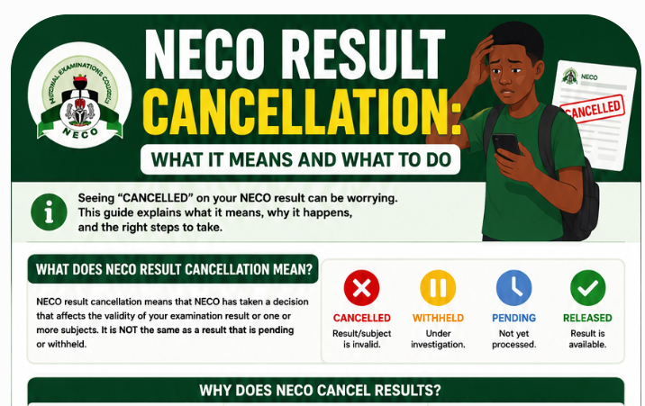 NECO Result Cancellation: What It Means and What to Do