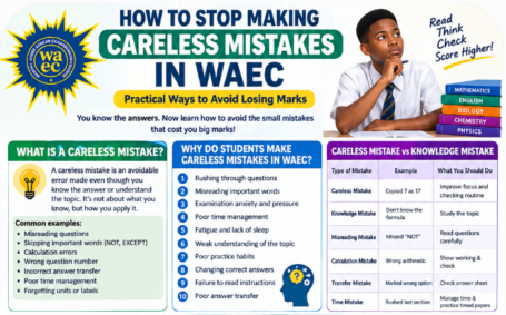How to Stop Making Careless Mistakes in WAEC: Practical Ways to Avoid Losing Marks