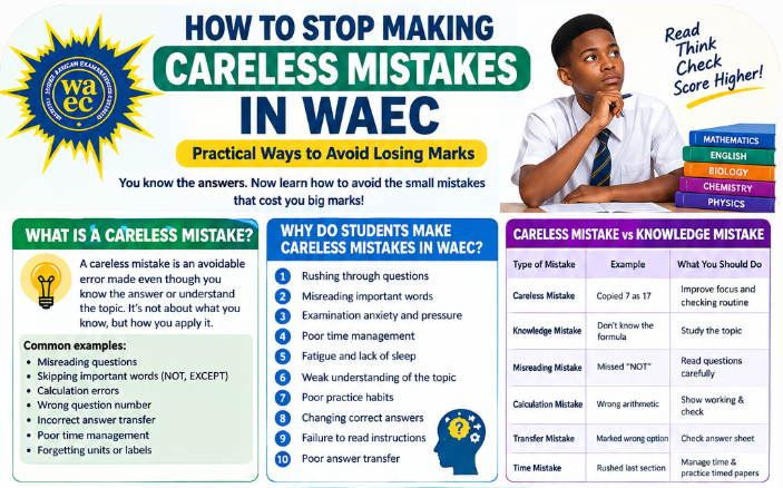 How to Stop Making Careless Mistakes in WAEC: Practical Ways to Avoid Losing Marks