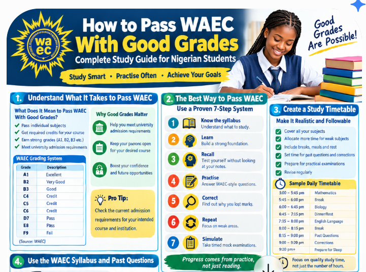 How to Pass WAEC With Good Grades: Complete Study Guide for Nigerian Students